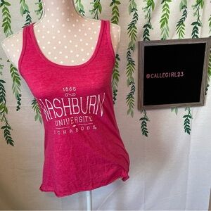Size L Pink Washburn Racerback Tank Top D2